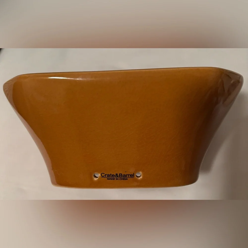 Vintage Crate & Barrel Ceramic Stoneware Pumpkin Bread Baking Dish / Jello Mold